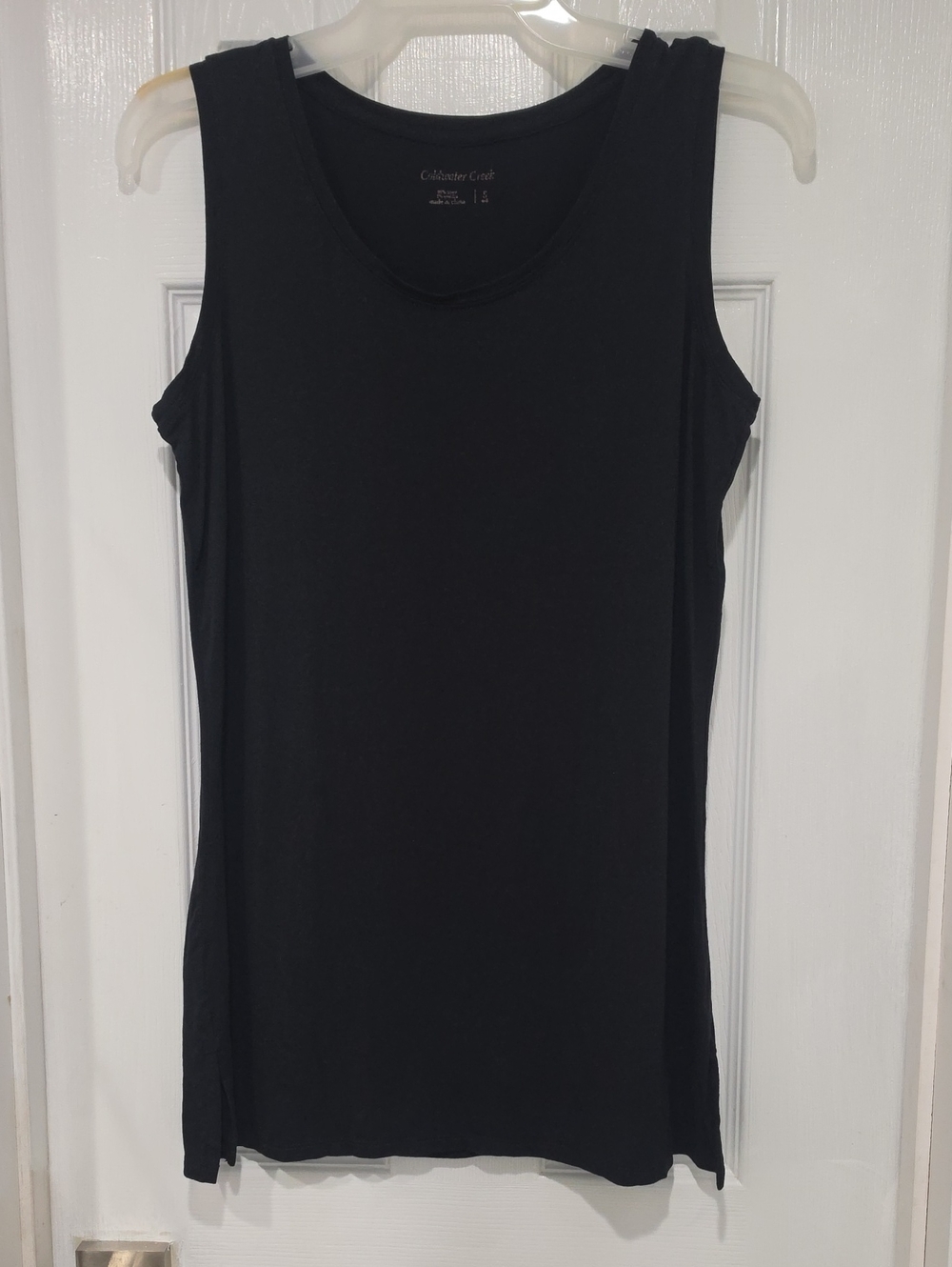 Coldwater Creek Black Scoop Neck Tank Top